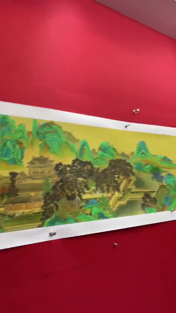 国画傅鸿义-丹陛松风御苑图