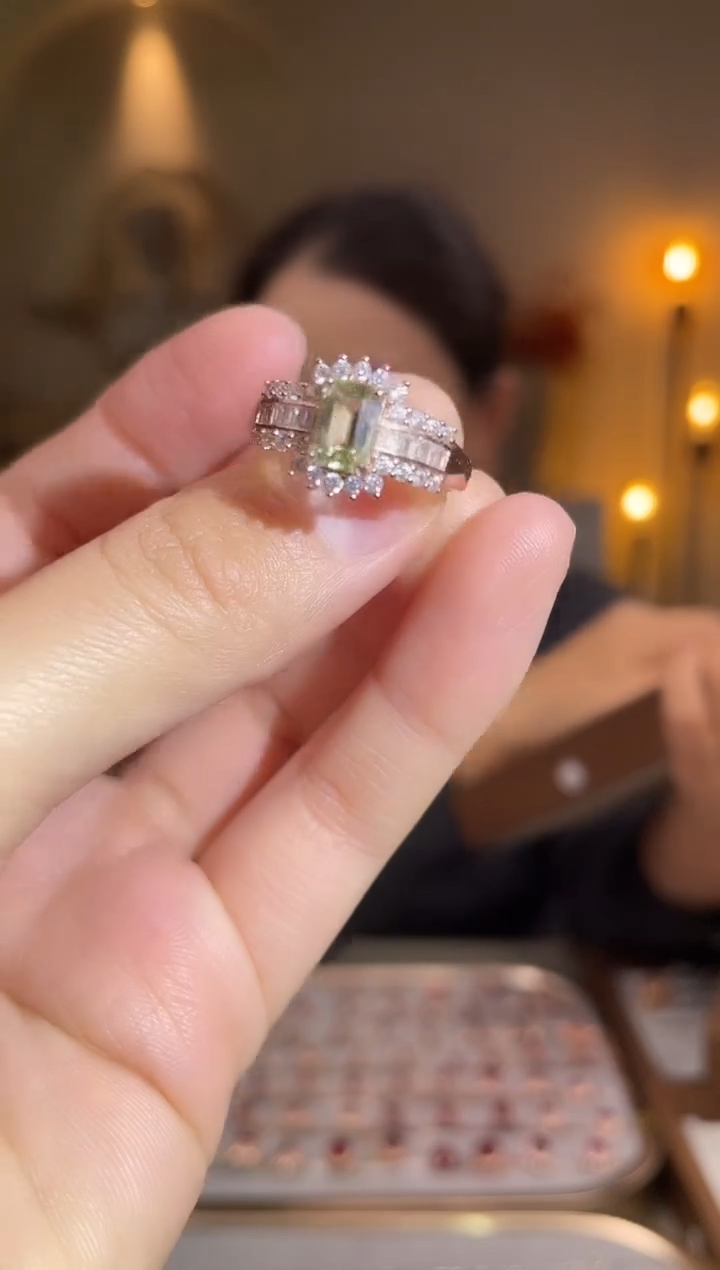 银S925镶嵌手饰碧玺手饰