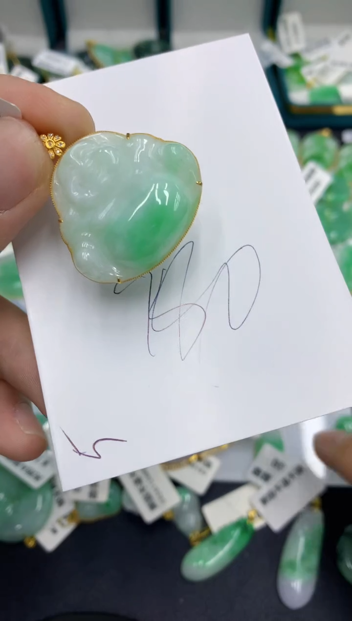 【闪购商品】翡翠颈饰18K金镶嵌号链接1111111