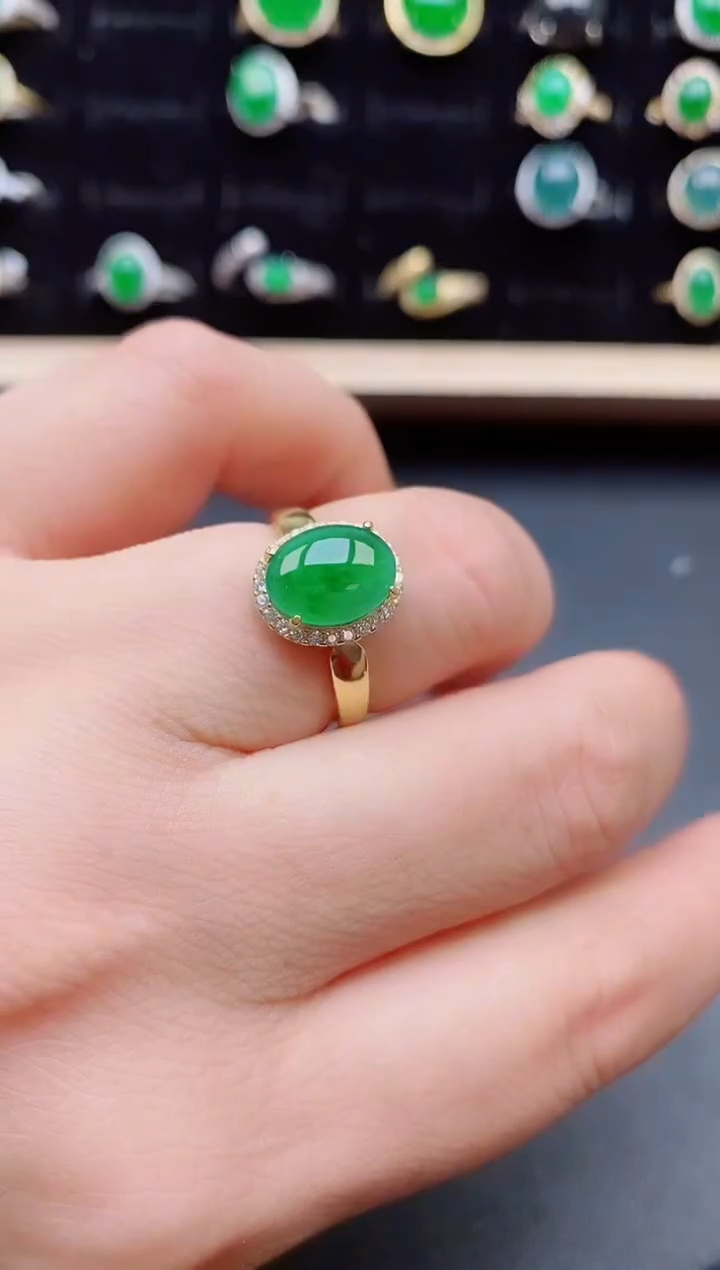 【闪购商品】翡翠戒指银S925镶嵌2121121