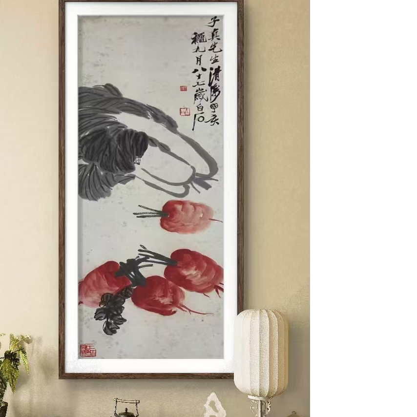 橱窗展示/暮雨文化//白石复刻版画