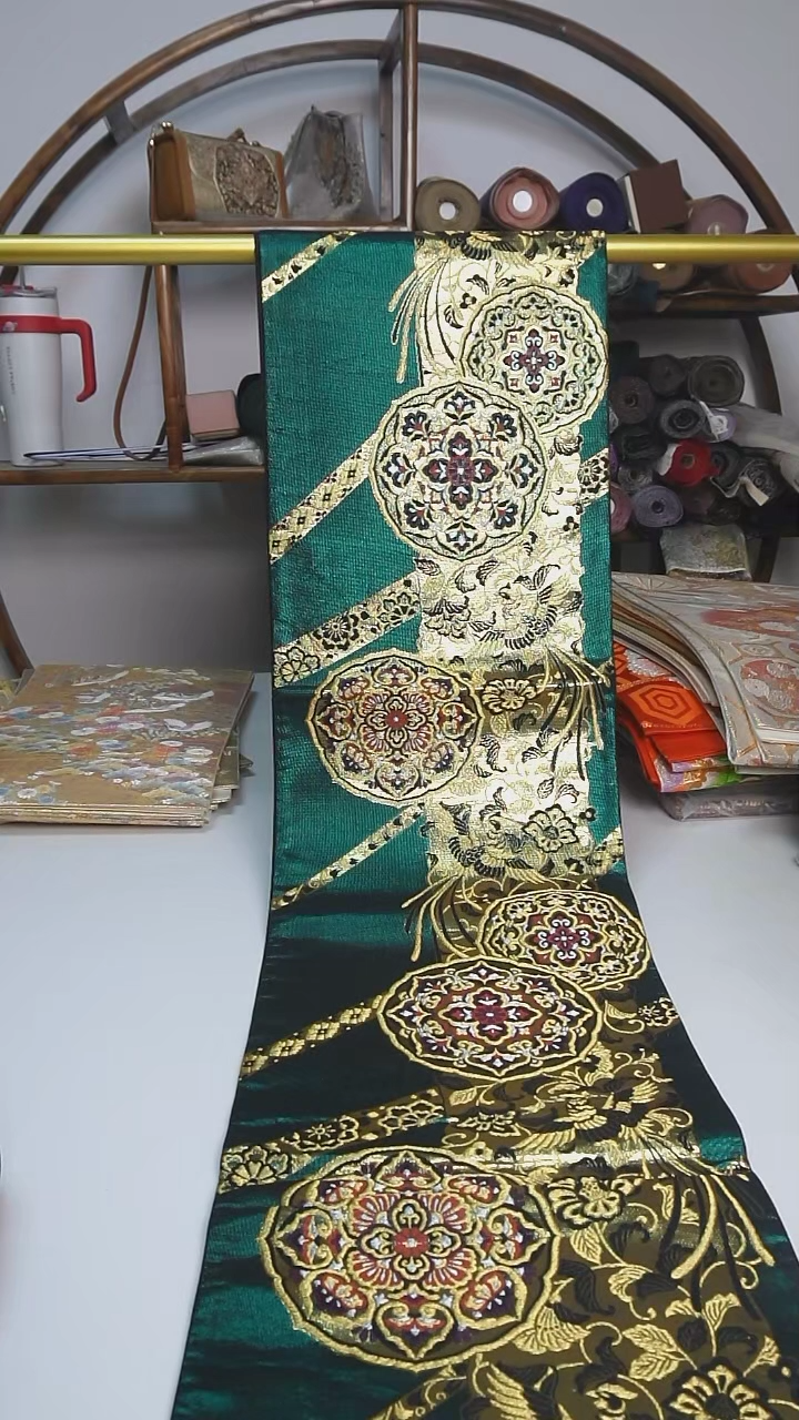 【闪购商品】织绣97西阵织六通花鸟