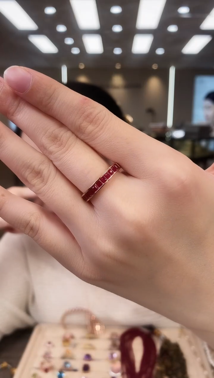 银S925镶嵌戒指红宝石07