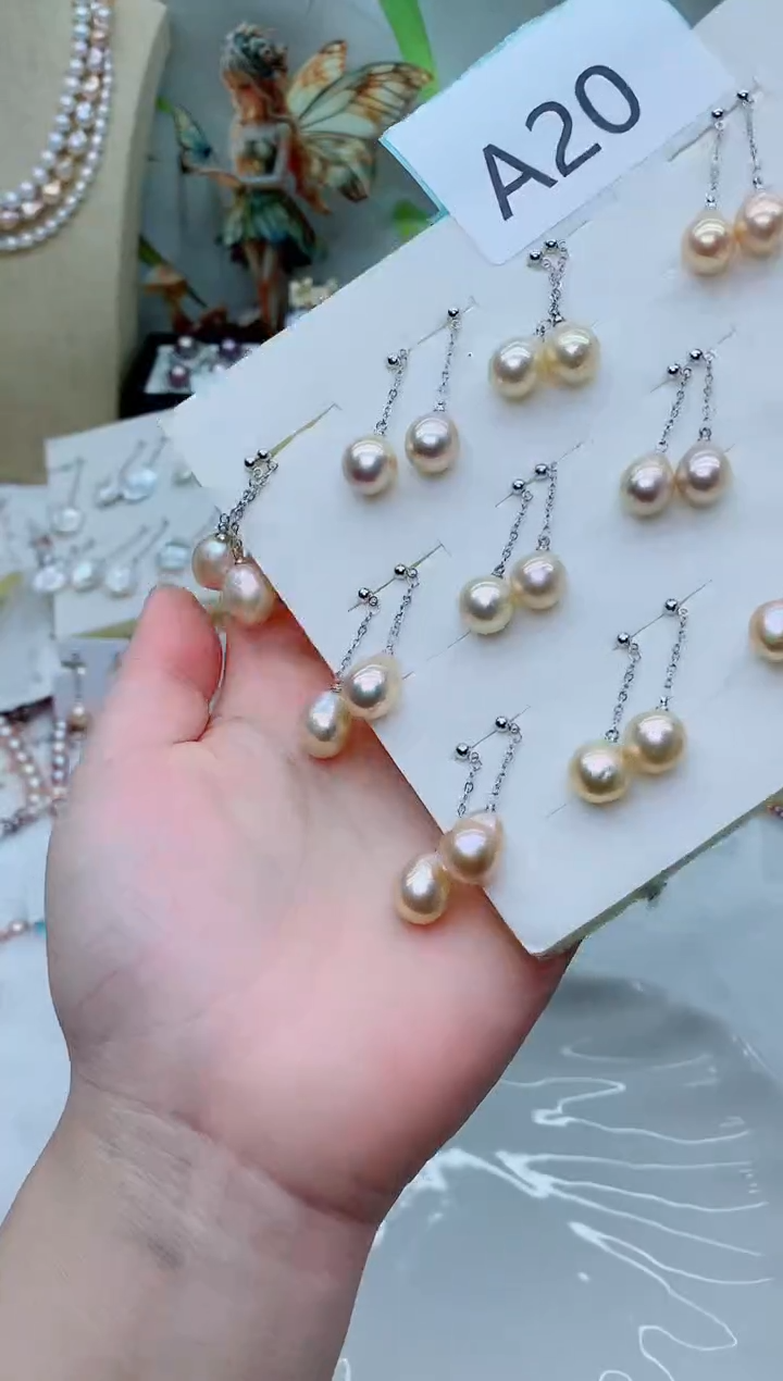 未镶嵌耳饰淡水珍珠多样性发其一【非无瑕】