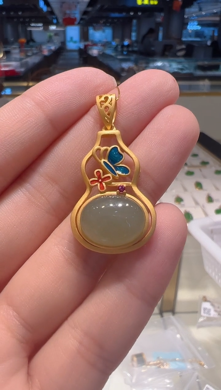 【闪购商品】和田玉颈饰银S925镶嵌11111