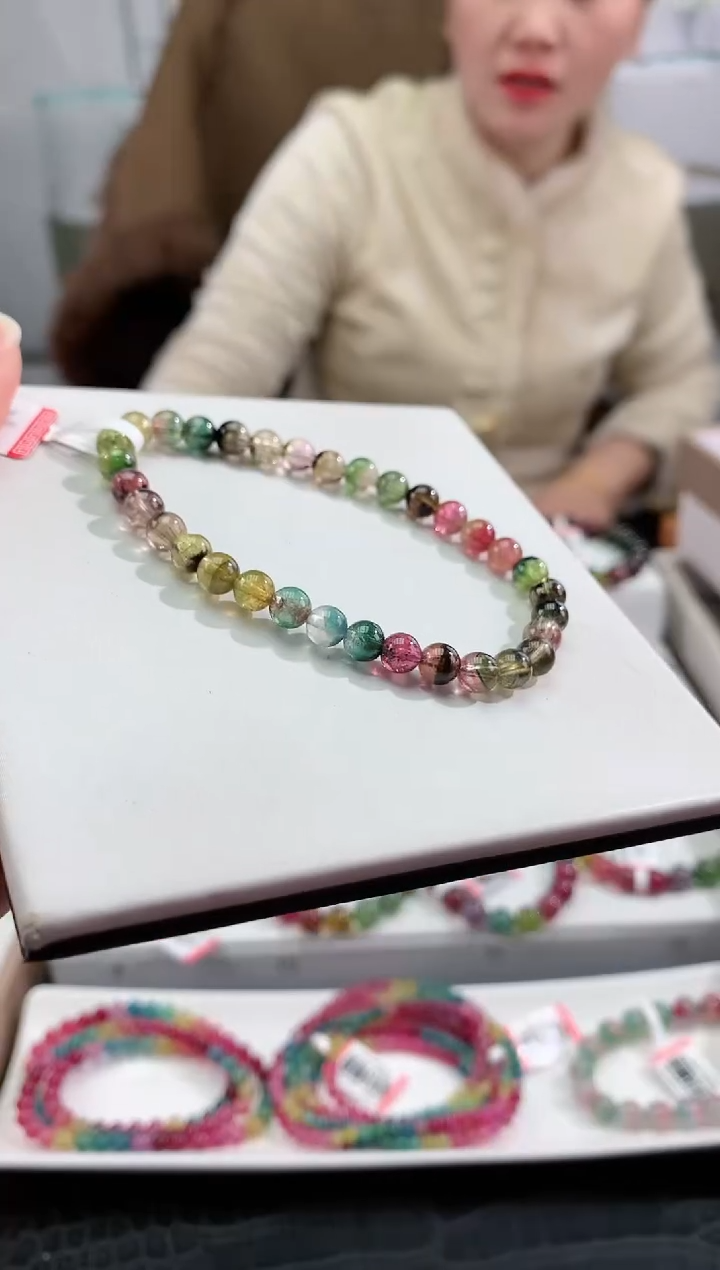 【闪购商品】碧玺手串未镶嵌多样性发一条