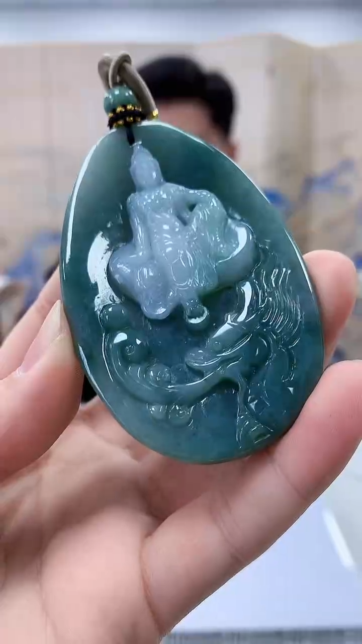 【闪购商品】定制翡翠未镶嵌4917bb-毛货挂件45