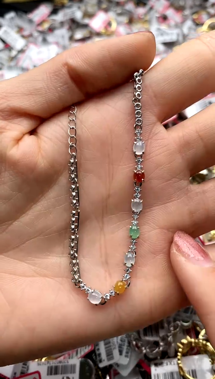 【闪购商品】翡翠戒指银S925镶嵌222222222     4