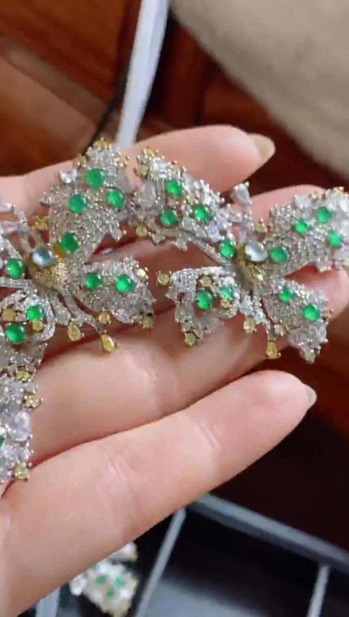 颈饰银S925镶嵌翡翠Y28翡翠胸针（多样性发其一）