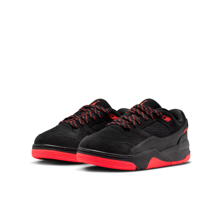 NIKI耐克官方正品 AJ福来鞋GS黑红低帮运动休闲板鞋HF3333-011