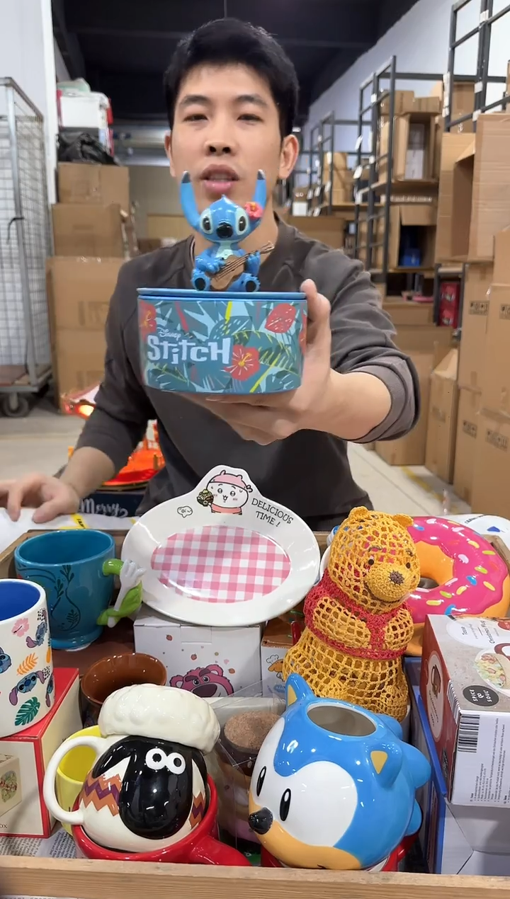 瓷片史迪仔首饰盒