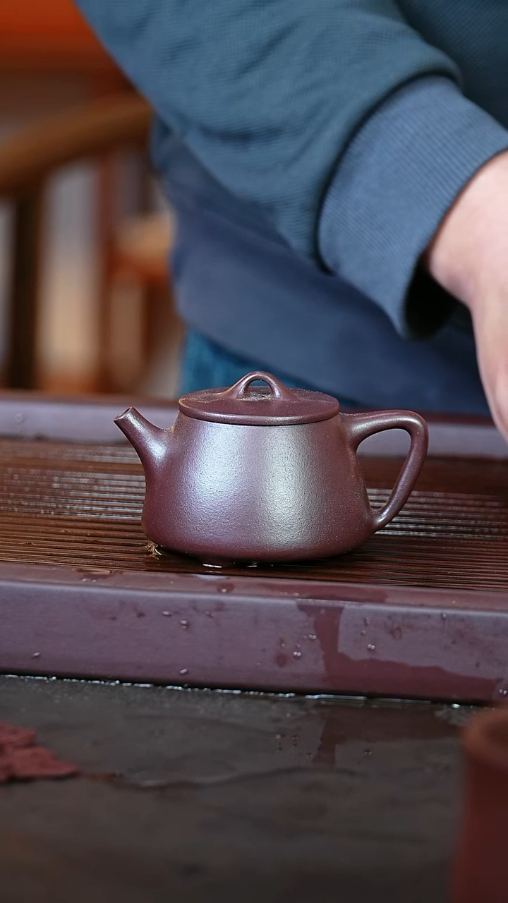 紫砂紫罗兰平盖纳瓢