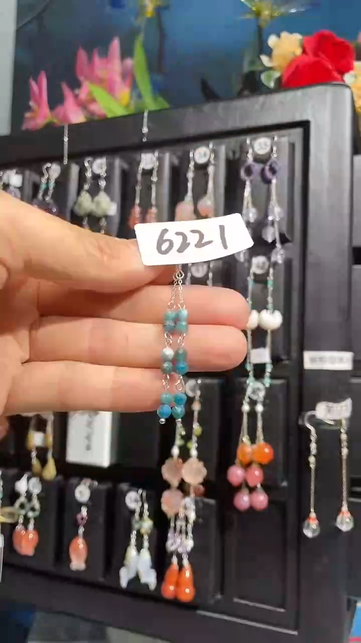 银S925镶嵌耳饰紫晶喜欢拍