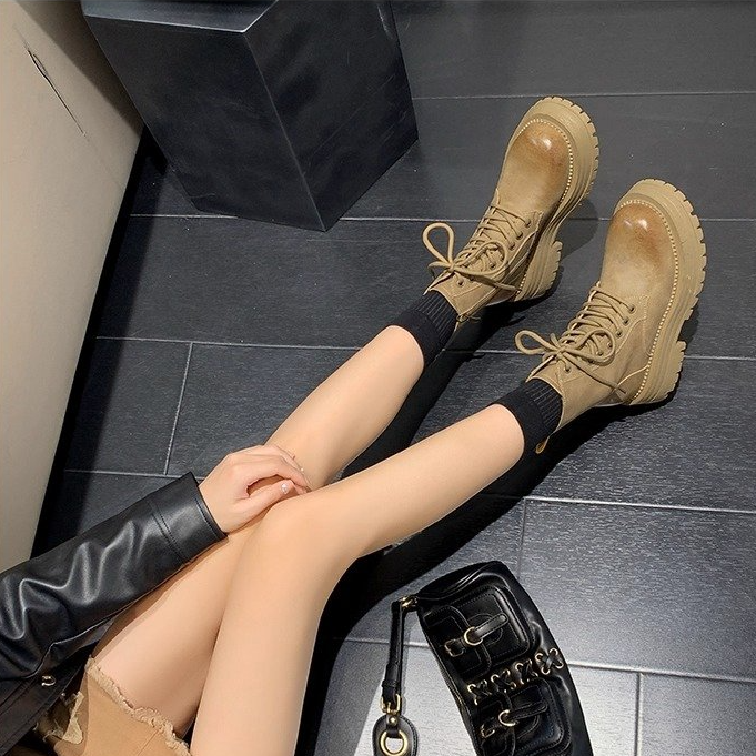 【小个子】街头风显瘦厚底百搭马丁靴机车靴
