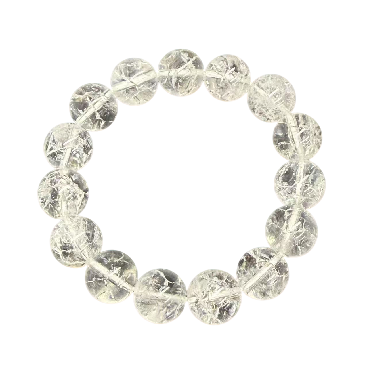 s1189-国风气质款蓝针白水晶暴风雪圆珠手串-赠礼盒