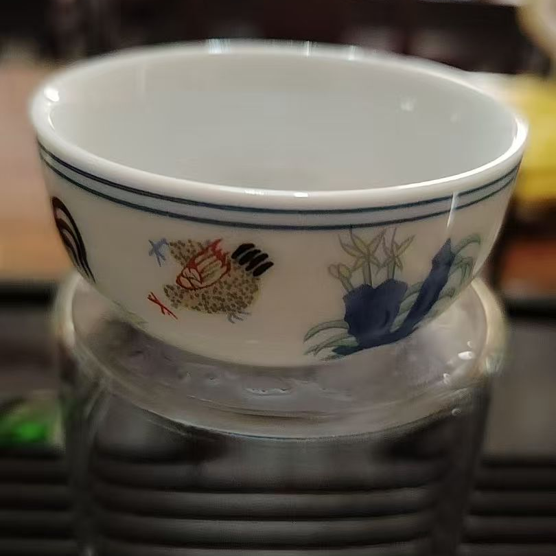 主人杯无盖款马克杯瓷碗新中式杯碟大众瓷厂中式手工