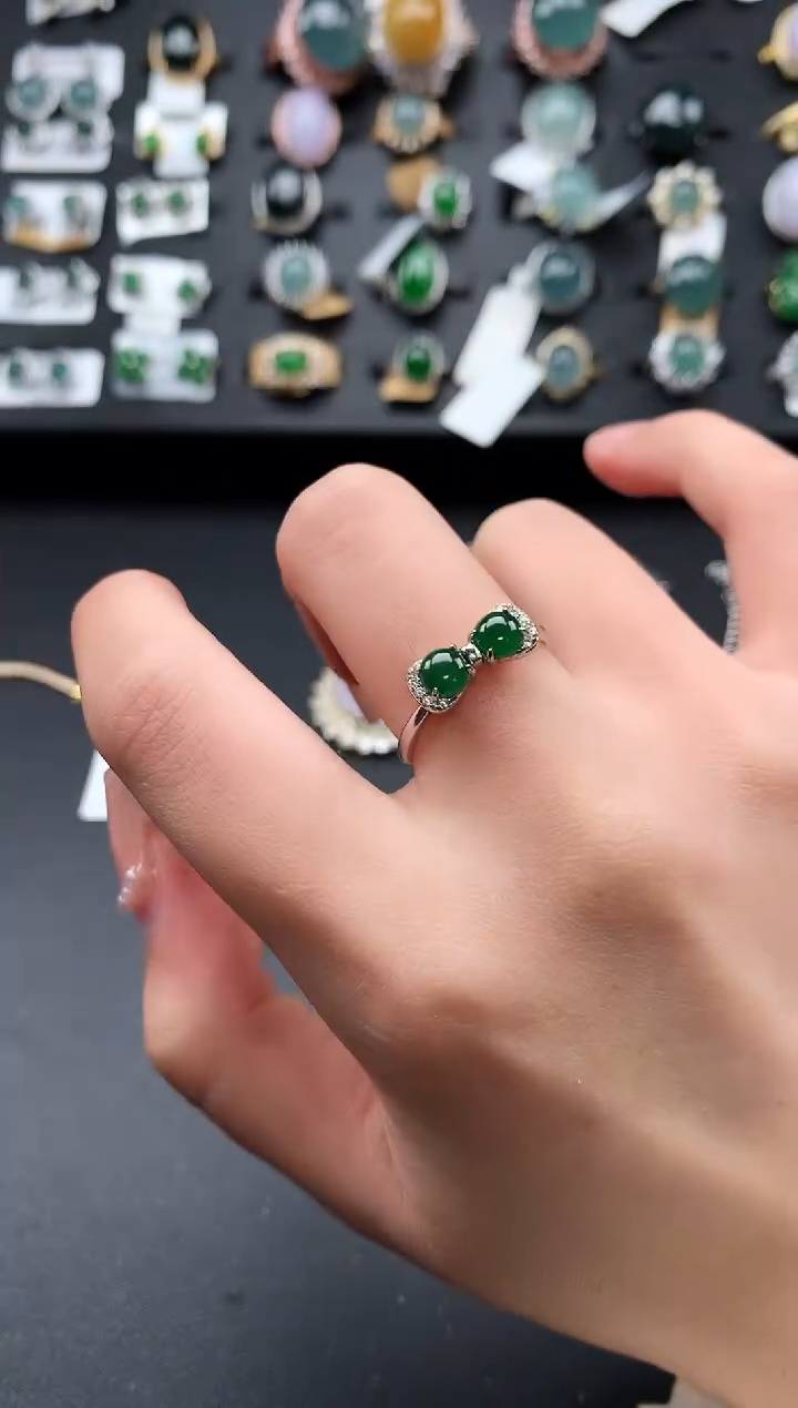 【闪购商品】翡翠戒指银S925镶嵌5124124