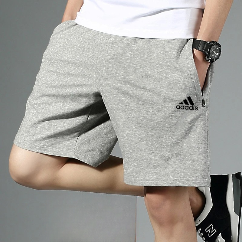 阿迪精选新款夏季纯棉运动五分短裤男宽松直筒男士加肥大码短裤男