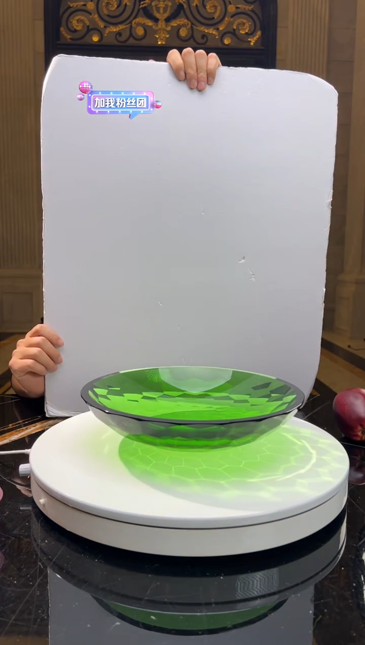 【闪购商品】茶宠AJ05752祖母绿水晶琉璃艺术果盘