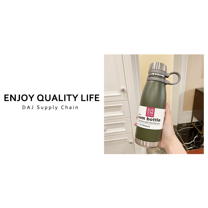 不锈钢真空保温杯850ML  绿色
