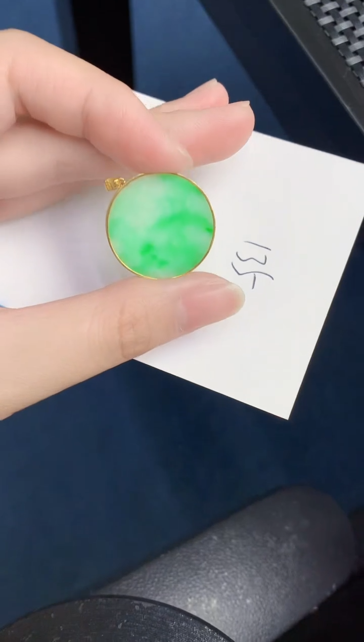 【闪购商品】翡翠颈饰18K金镶嵌000000000