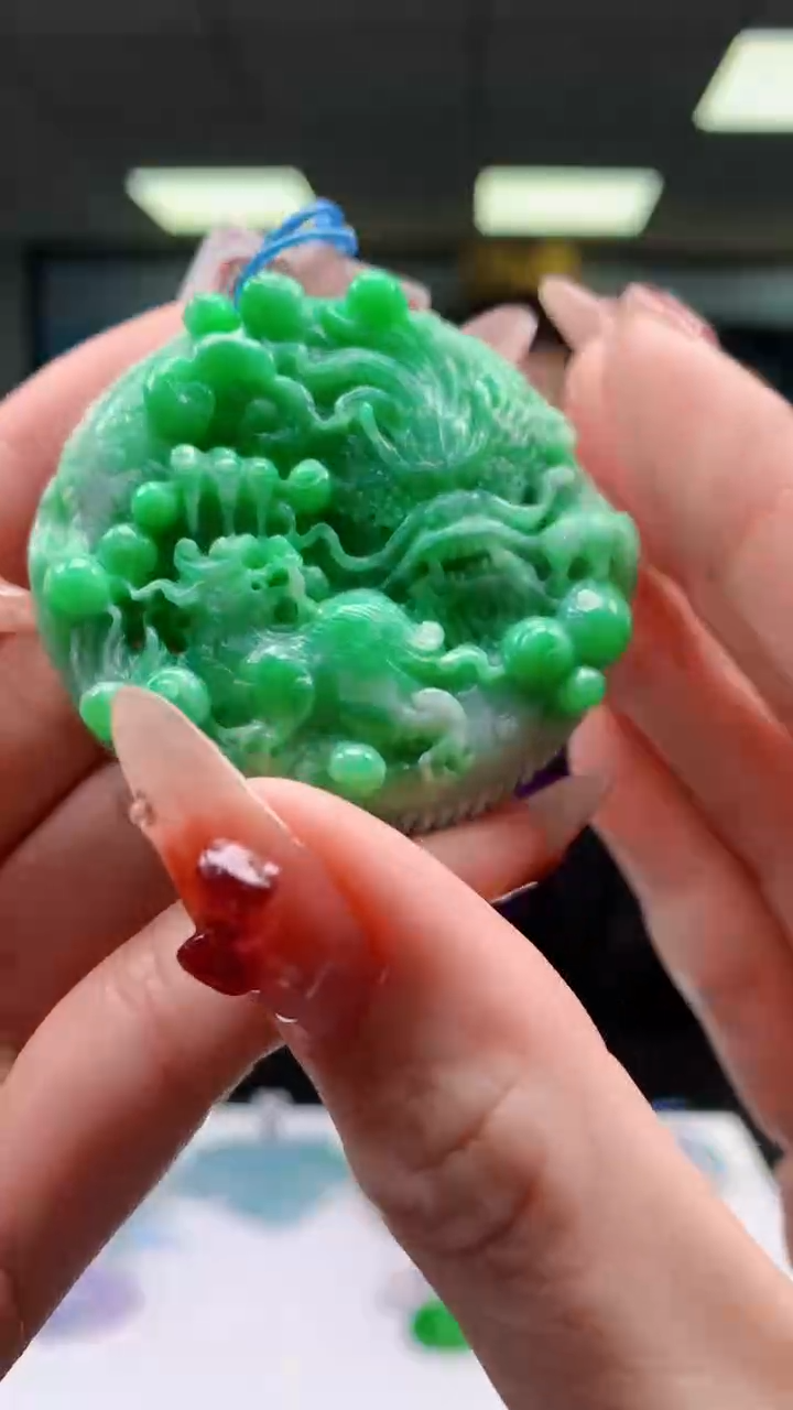 【闪购商品】定制翡翠未镶嵌1052ry-毛货挂件55