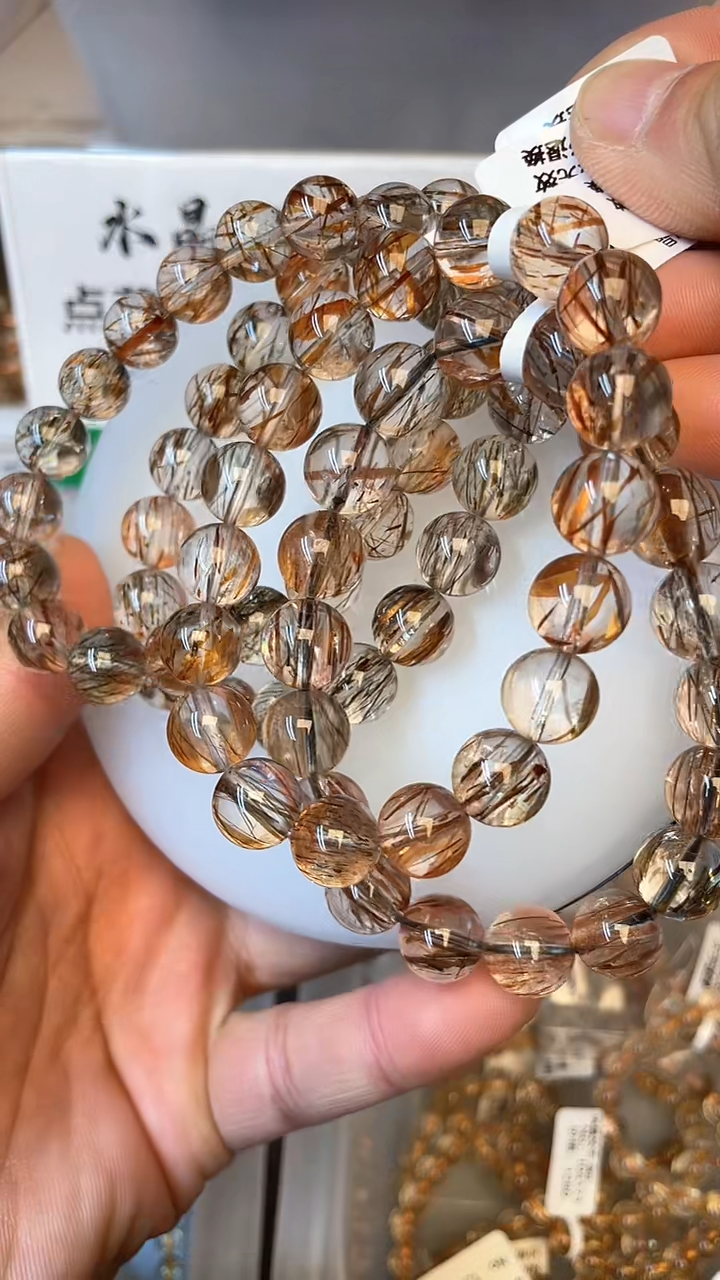 【闪购商品】水晶手链未镶嵌64 黑金超11mm+ 多样性发其一