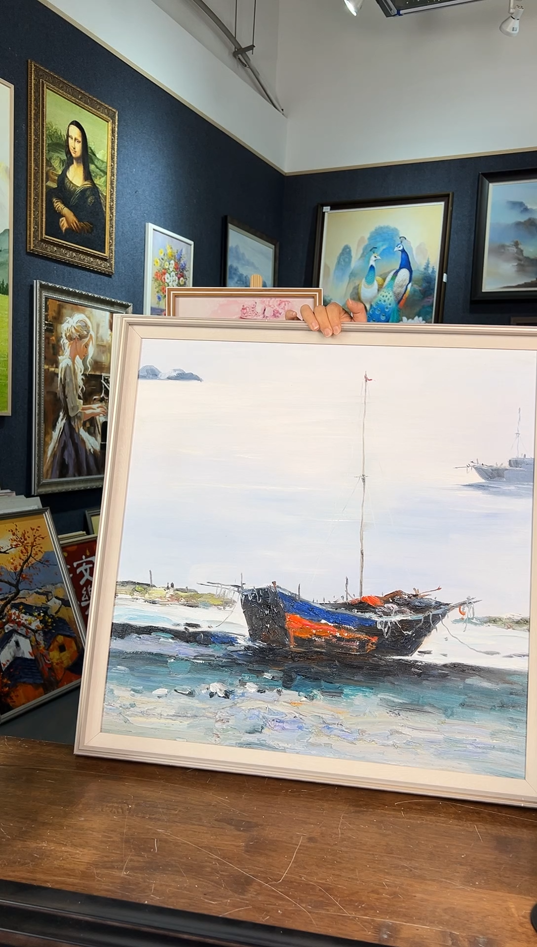 【闪购商品】油画10号 60*60 一帆风顺-手绘油画