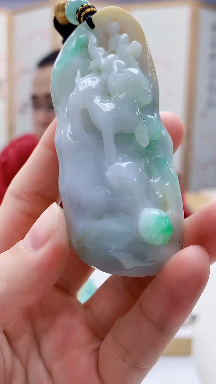 未镶嵌定制翡翠5167lr-毛货挂件54