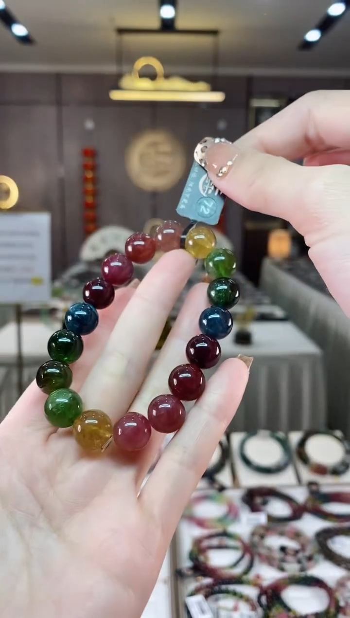 【闪购商品】碧玺单圈手串11mm+未镶嵌一物一证dan