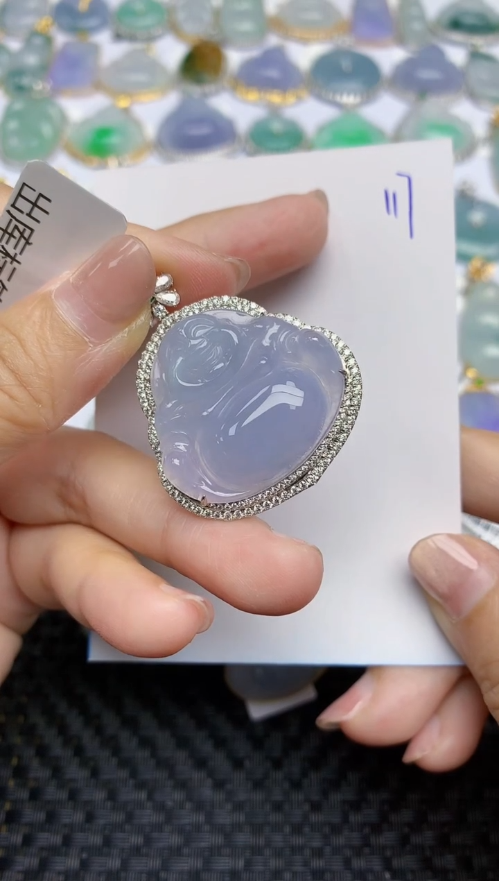 【闪购商品】翡翠颈饰18K金镶嵌天然A货翡翠 117