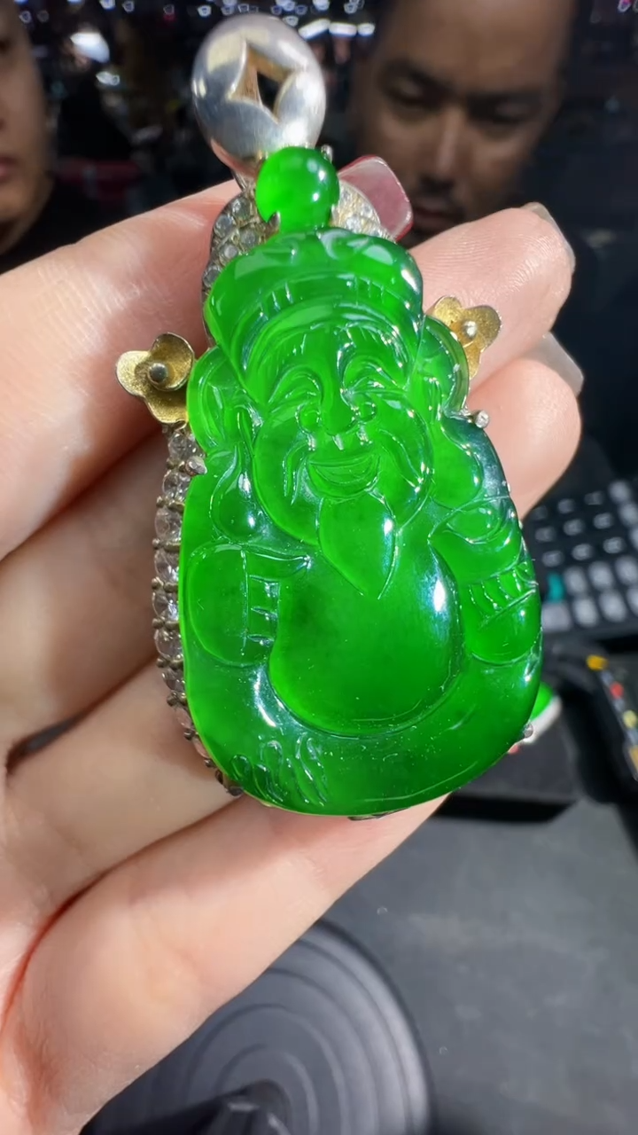 【闪购商品】定制翡翠未镶嵌财神1