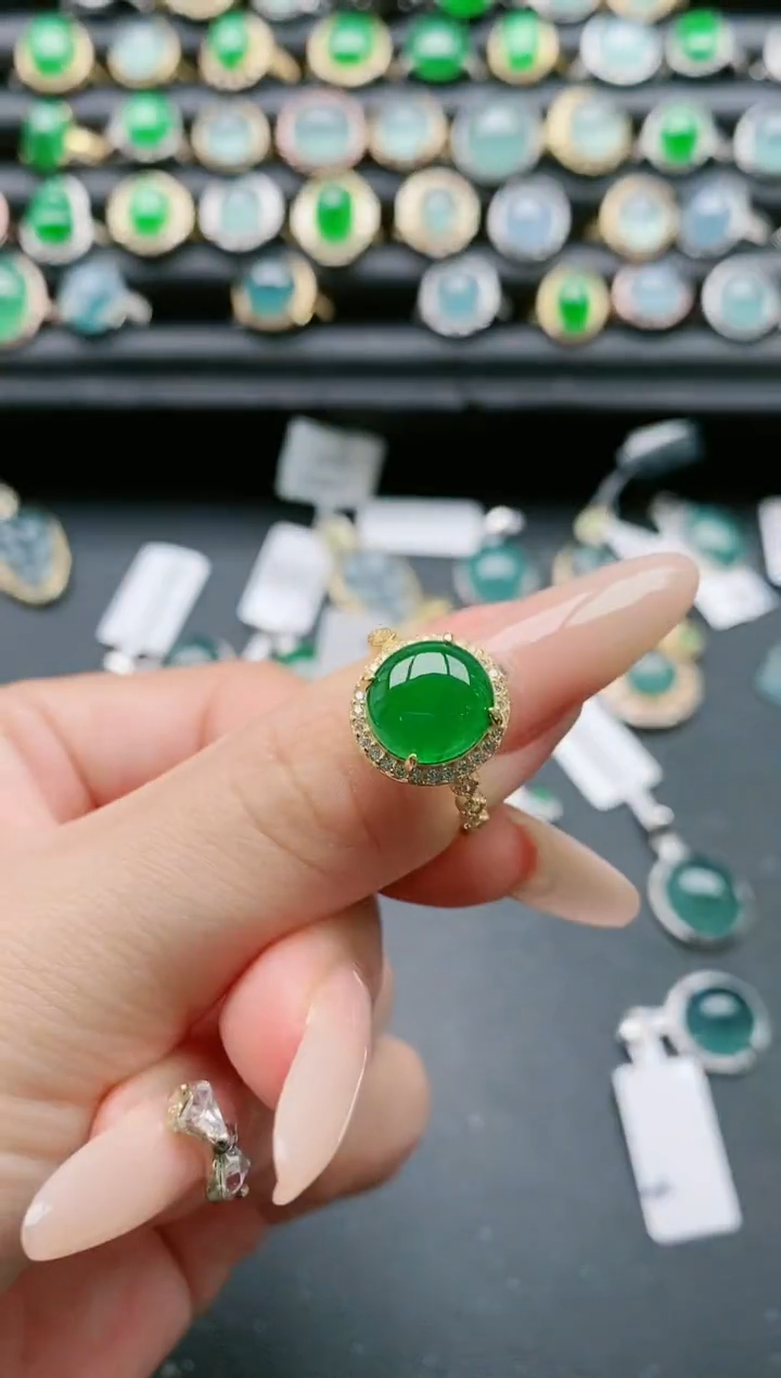 【闪购商品】翡翠戒指银S925镶嵌11111