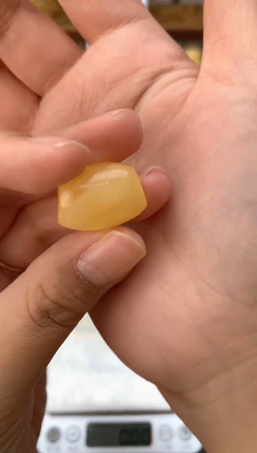 【闪购商品】琥珀珠宝奇石未镶嵌089琥珀蜜蜡花粉有纹小坑介意勿拍