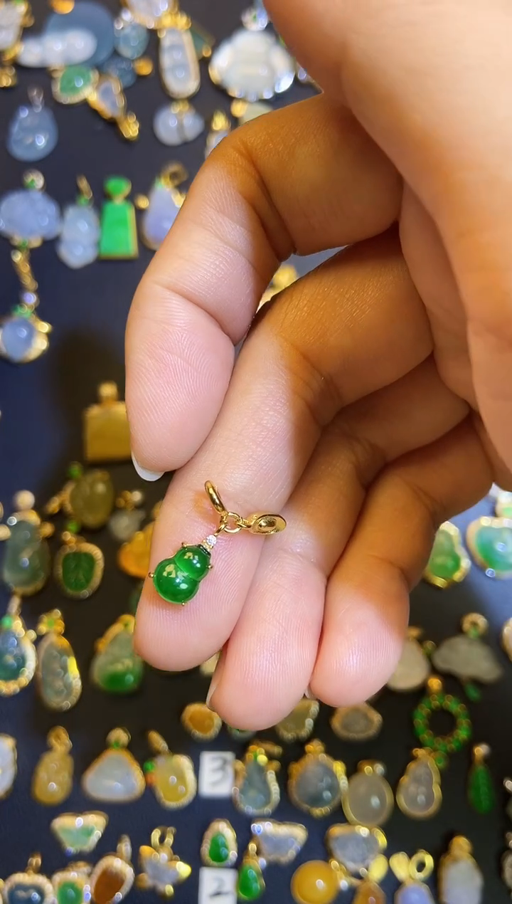 吊坠(不含链)银S925镶嵌翡翠1