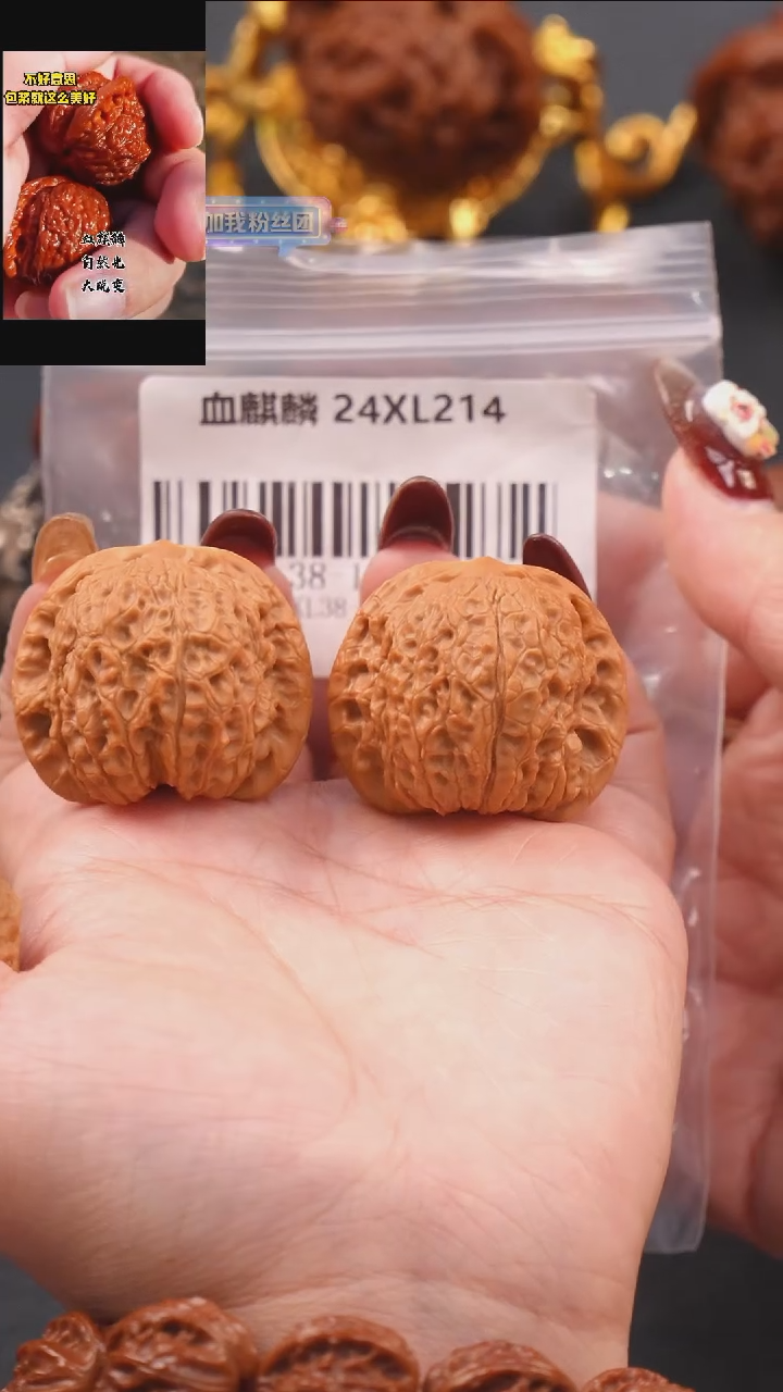 【闪购商品】文玩核桃把件38血麒麟狮子头