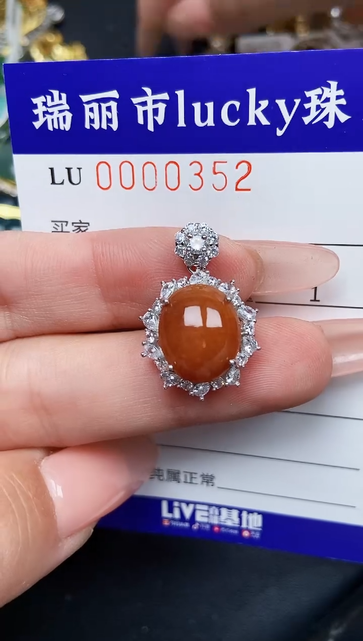 【闪购商品】翡翠颈饰银S925镶嵌0352