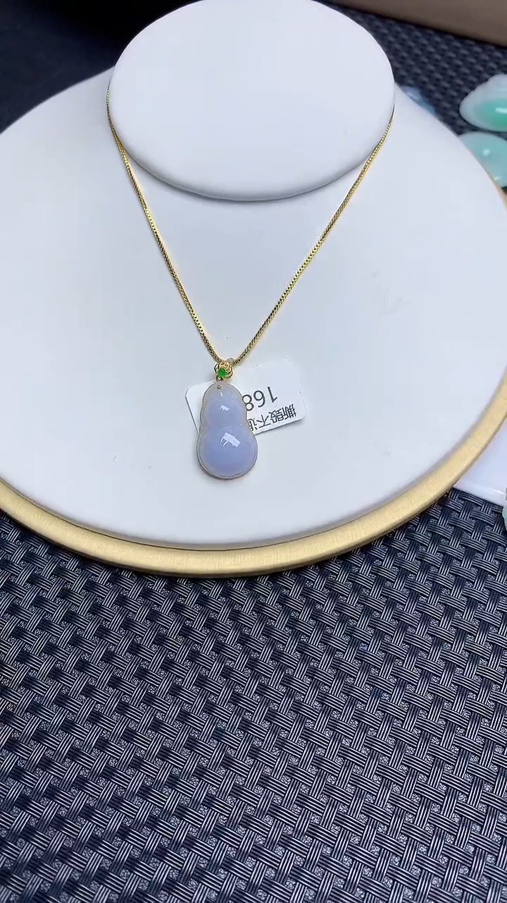 【闪购商品】翡翠颈饰18K金镶嵌5434534534