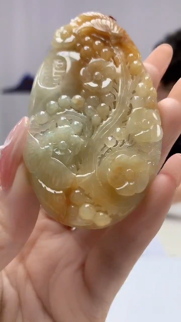 【闪购商品】定制翡翠未镶嵌4688DD-毛货挂件10