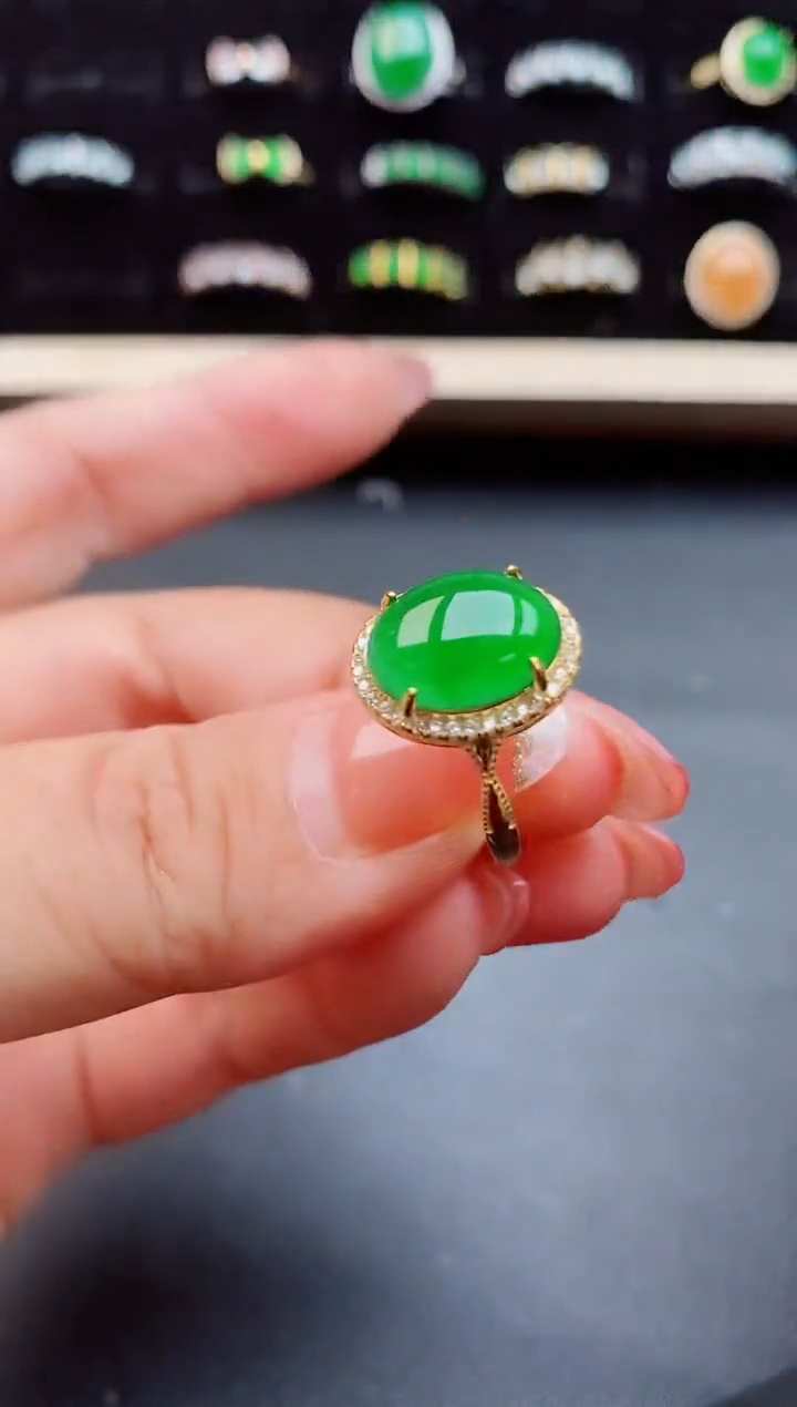 【闪购商品】翡翠戒指银S925镶嵌1212