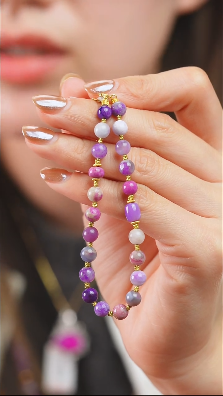 苏纪石（舒俱来）18K金镶嵌手链6