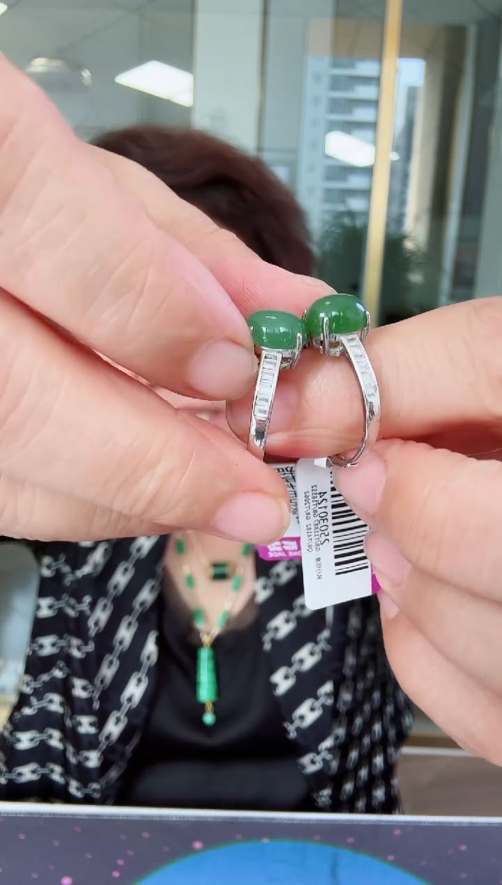 和田玉戒指银S925镶嵌124戒指多样发其一