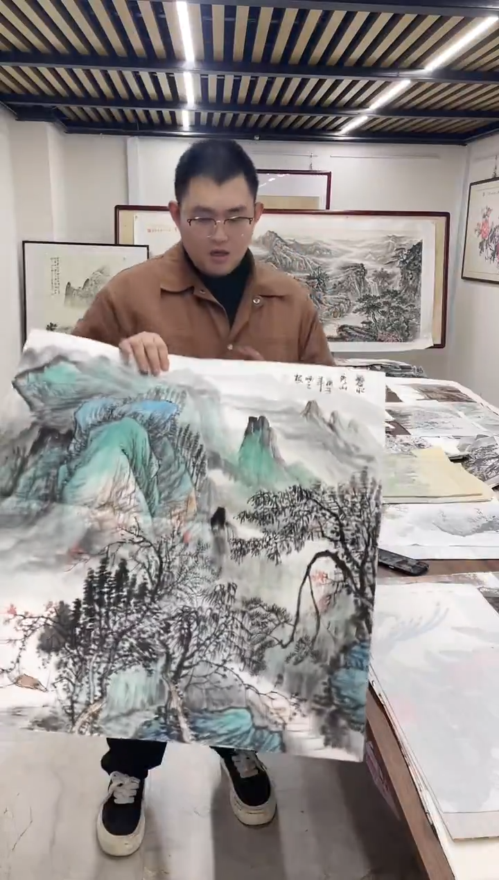 国画阿豪专属链接-碧水秀山