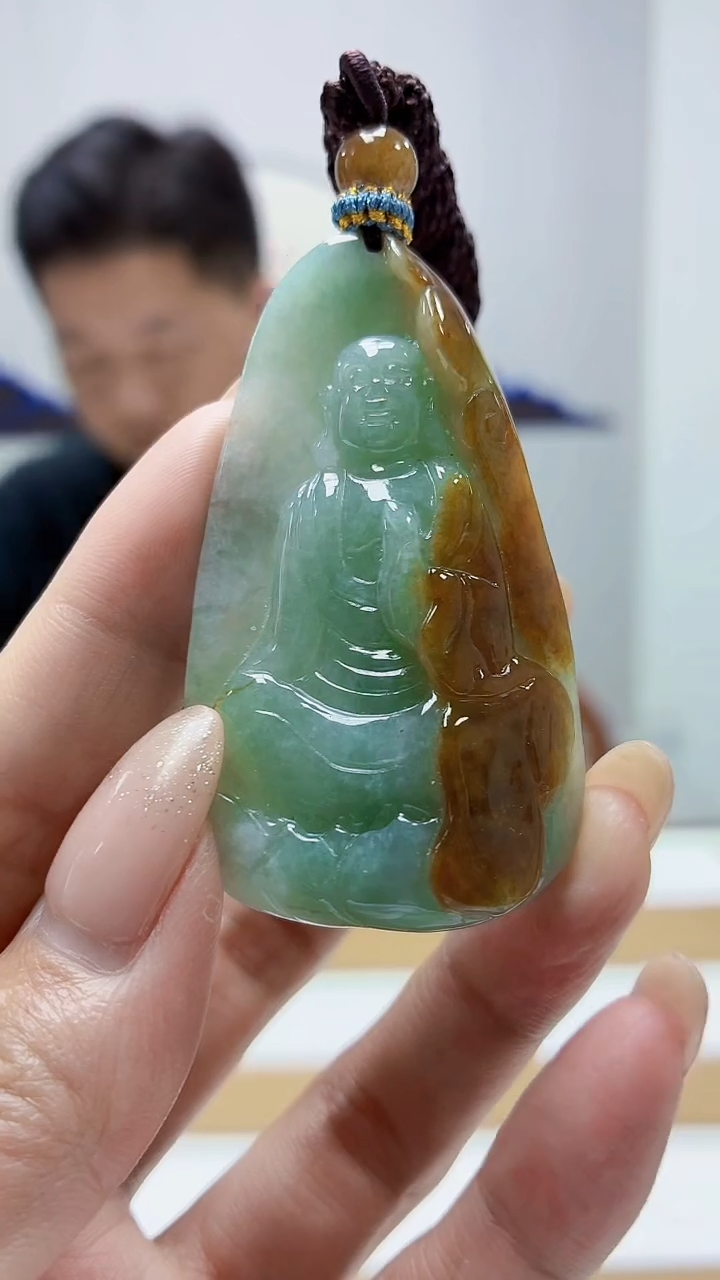 未镶嵌定制翡翠4917MM-毛货挂件52