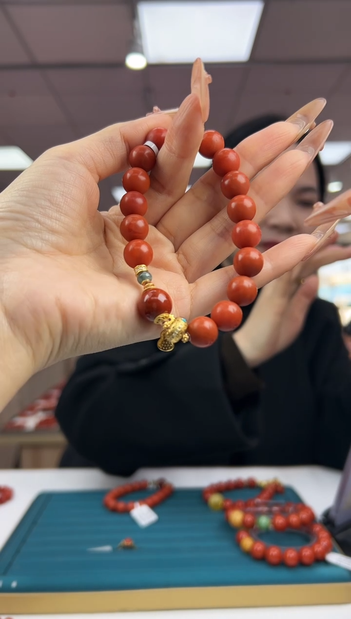 未镶嵌珠串南红玛瑙金沙江1.3-10mm（多样式发一）