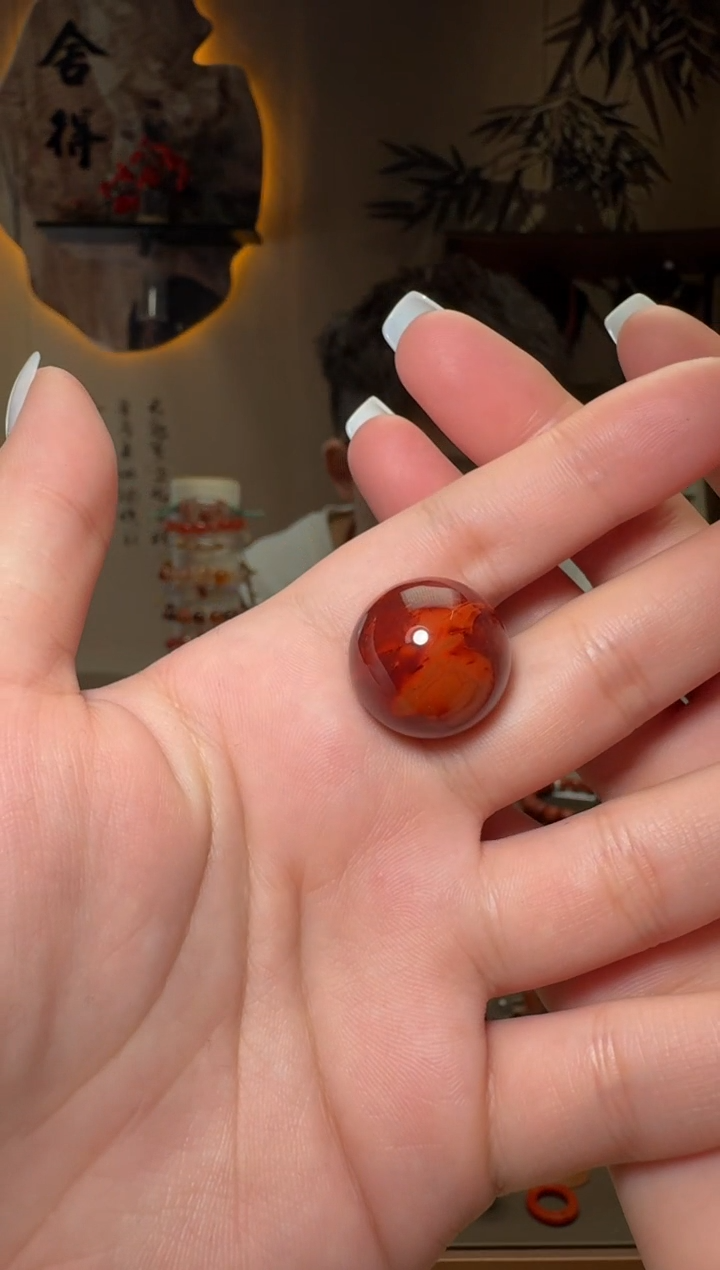 未镶嵌原矿无优化无注胶单珠南红玛瑙一颗19mm