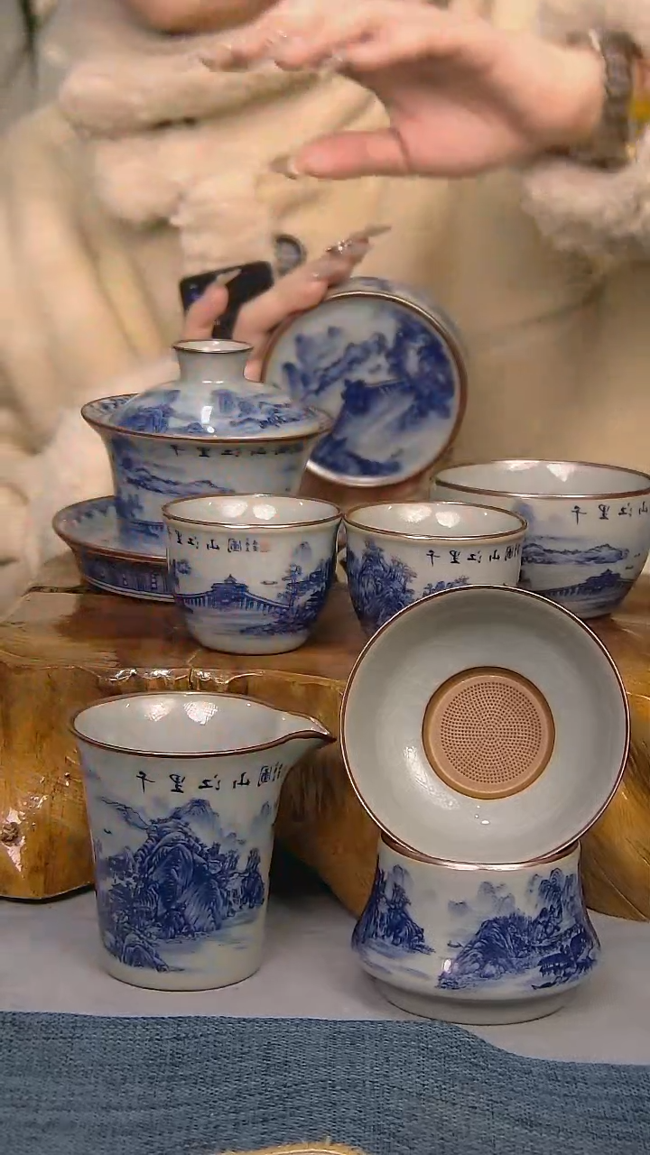 【闪购商品】7件套陶瓷茶具家用简装系列  
