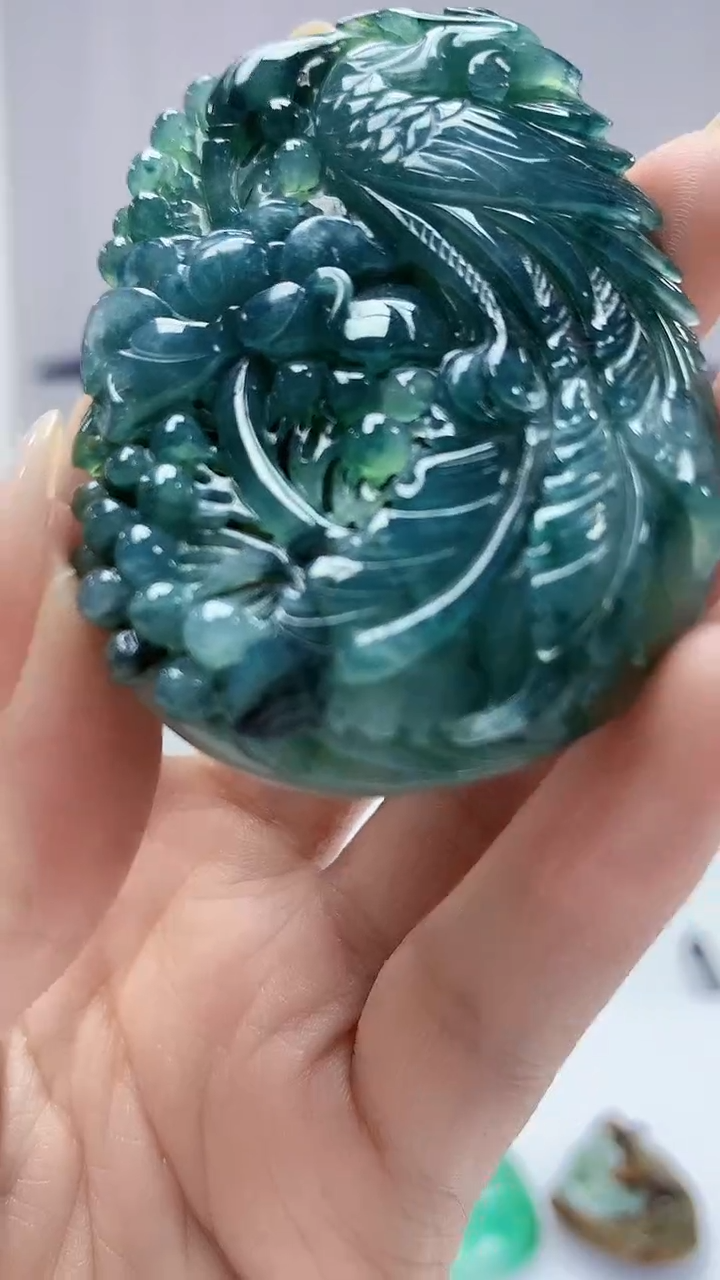 【闪购商品】定制翡翠未镶嵌0405DD-毛货挂件30