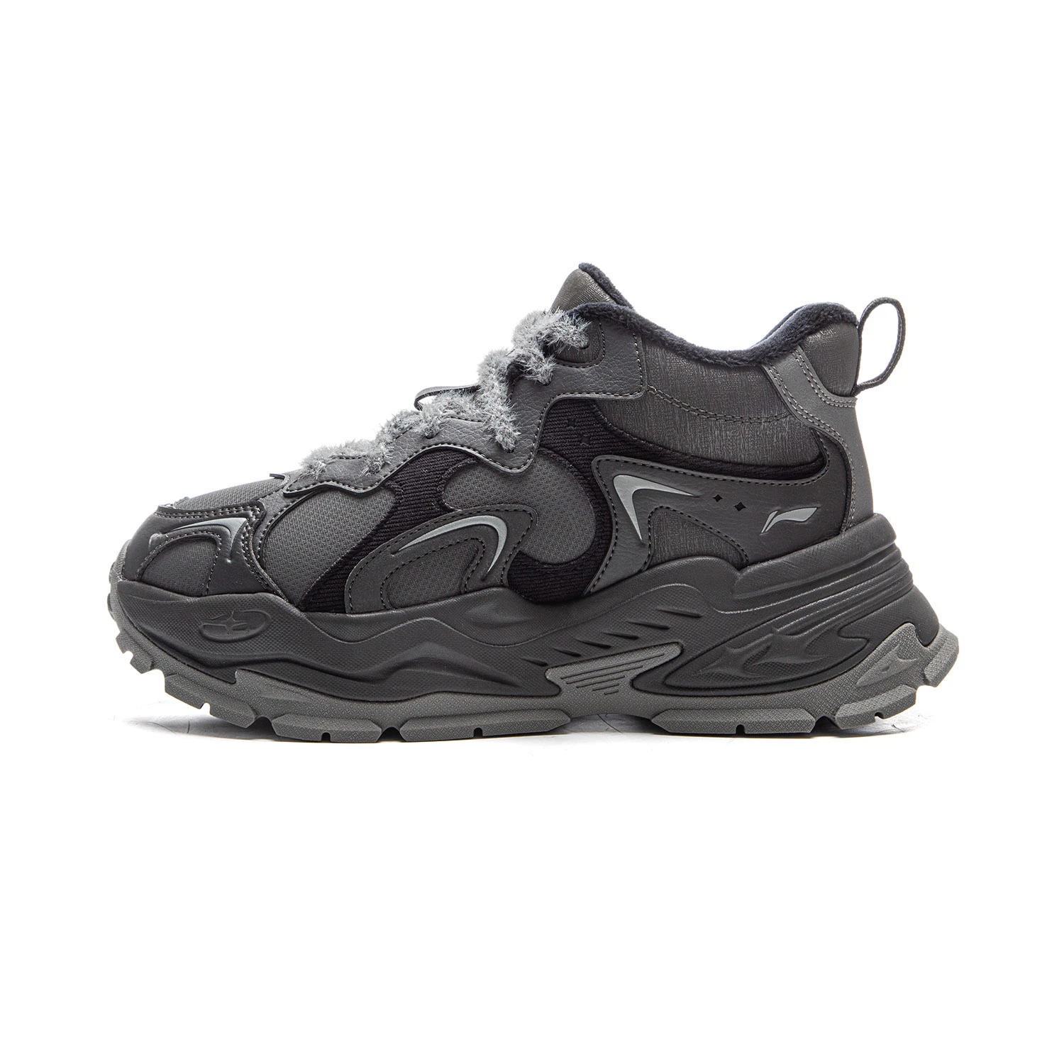 李宁女子加绒保暖中帮经典休闲鞋AGCV392