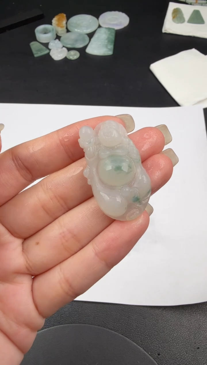 未镶嵌定制翡翠翡翠饰品-84 毛货